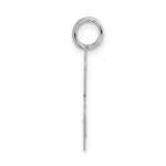 Load image into Gallery viewer, 14K White Gold Large Fancy Script Initial Letter R Charm Pendant