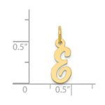 Load image into Gallery viewer, 14K Yellow Gold Small Script Initial Letter E Charm Pendant