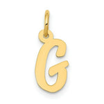 Load image into Gallery viewer, 14K Yellow Gold Small Script Letter Initial G Charm Pendant