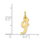 Load image into Gallery viewer, 14K Yellow Gold Small Script Initial Letter I Charm Pendant
