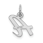 Load image into Gallery viewer, 14K White Gold Small Script Letter Initial A Charm Pendant