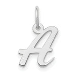 Load image into Gallery viewer, 14K White Gold Small Script Letter Initial A Charm Pendant