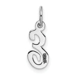 Load image into Gallery viewer, 14K White Gold Small Script Initial Letter E Charm Pendant