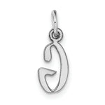 Load image into Gallery viewer, 14K White Gold Small Script Initial Letter G Charm Pendant