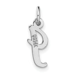 Load image into Gallery viewer, 14K White Gold Small Script Initial Letter I Charm Pendant