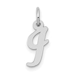 Load image into Gallery viewer, 14K White Gold Small Script Initial Letter I Charm Pendant