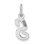 Load image into Gallery viewer, 14K White Gold Small Script Initial Letter S Charm Pendant
