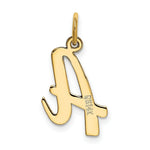 Load image into Gallery viewer, 14K Yellow Gold Medium Script Initial Letter A Charm Pendant
