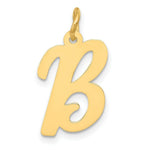 Load image into Gallery viewer, 14K Yellow Gold Medium Script Initial Letter B Charm Pendant