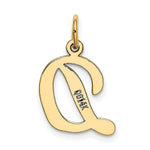 Load image into Gallery viewer, 14K Yellow Gold Medium Script Initial Letter D Charm Pendant