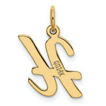Load image into Gallery viewer, 14K Yellow Gold Medium Script Initial Letter H Charm Pendant