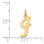 Load image into Gallery viewer, 14K Yellow Gold Medium Script Initial Letter I Charm Pendant