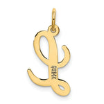 Load image into Gallery viewer, 14K Yellow Gold Medium Script Initial Letter L Charm Pendant