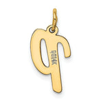 Load image into Gallery viewer, 14K Yellow Gold Medium Script Initial Letter P Charm Pendant