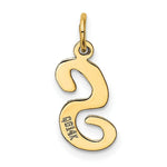Load image into Gallery viewer, 14K Yellow Gold Medium Script Initial Letter S Charm Pendant