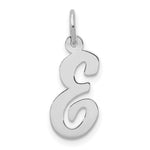 Load image into Gallery viewer, 14K White Gold Medium Script Initial Letter E Charm Pendant