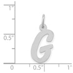 Load image into Gallery viewer, 14K White Gold Medium Script Initial Letter G Charm Pendant