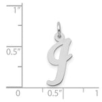 Load image into Gallery viewer, 14K White Gold Medium Script Initial Letter I Charm Pendant