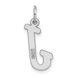 Load image into Gallery viewer, 14K White Gold Medium Script Initial Letter J Charm Pendant