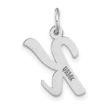 Load image into Gallery viewer, 14K White Gold Medium Script Initial Letter K Charm Pendant