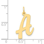 Load image into Gallery viewer, 14K Yellow Gold Large Script Initial Letter A Charm Pendant