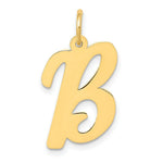 Load image into Gallery viewer, 14K Yellow Gold Large Script Initial Letter B Charm Pendant