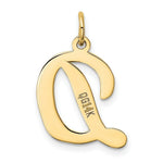Load image into Gallery viewer, 14K Yellow Gold Large Script Initial Letter D Charm Pendant