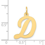 Load image into Gallery viewer, 14K Yellow Gold Large Script Initial Letter D Charm Pendant