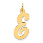 Load image into Gallery viewer, 14K Yellow Gold Large Script Initial Letter E Charm Pendant