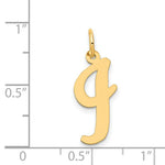 Load image into Gallery viewer, 14K Yellow Gold Large Script Initial Letter I Charm Pendant