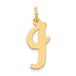 Load image into Gallery viewer, 14K Yellow Gold Large Script Initial Letter I Charm Pendant
