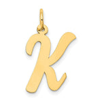 Load image into Gallery viewer, 14K Yellow Gold Large Script Initial Letter K Charm Pendant