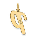 Load image into Gallery viewer, 14K Yellow Gold Large Script Initial Letter P Charm Pendant