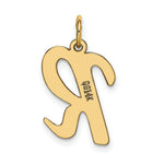 Load image into Gallery viewer, 14K Yellow Gold Large Script Initial Letter R Charm Pendant