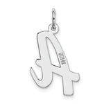 Load image into Gallery viewer, 14K White Gold Large Script Initial Letter A Charm Pendant