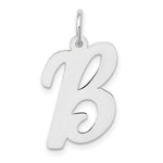 Load image into Gallery viewer, 14K White Gold Large Script Initial Letter B Charm Pendant