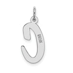 Load image into Gallery viewer, 14K White Gold Large Script Initial Letter C Charm Pendant