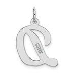 Load image into Gallery viewer, 14K White Gold Large Script Initial Letter D Charm Pendant