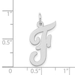 Load image into Gallery viewer, 14K White Gold Large Script Initial Letter F Charm Pendant
