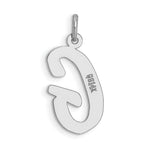 Load image into Gallery viewer, 14K White Gold Large Script Initial Letter G Charm Pendant
