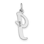 Load image into Gallery viewer, 14K White Gold Large Script Initial Letter I Charm Pendant