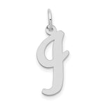 Load image into Gallery viewer, 14K White Gold Large Script Initial Letter I Charm Pendant