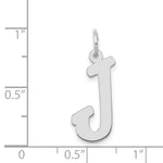 Load image into Gallery viewer, 14K White Gold Large Script Initial Letter J Charm Pendant