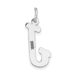 Load image into Gallery viewer, 14K White Gold Large Script Initial Letter J Charm Pendant