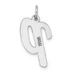 Load image into Gallery viewer, 14K White Gold Large Script Initial Letter P Charm Pendant