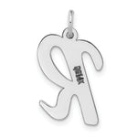Load image into Gallery viewer, 14K White Gold Large Script Initial Letter R Charm Pendant