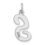 Load image into Gallery viewer, 14K White Gold Large Script Initial Letter S Charm Pendant