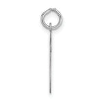 Load image into Gallery viewer, 14K White Gold Large Script Initial Letter W Charm Pendant