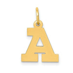 Load image into Gallery viewer, 14K Yellow Gold Small Block Initial Letter A Charm Pendant