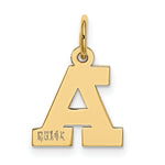 Load image into Gallery viewer, 14K Yellow Gold Small Block Initial Letter A Charm Pendant